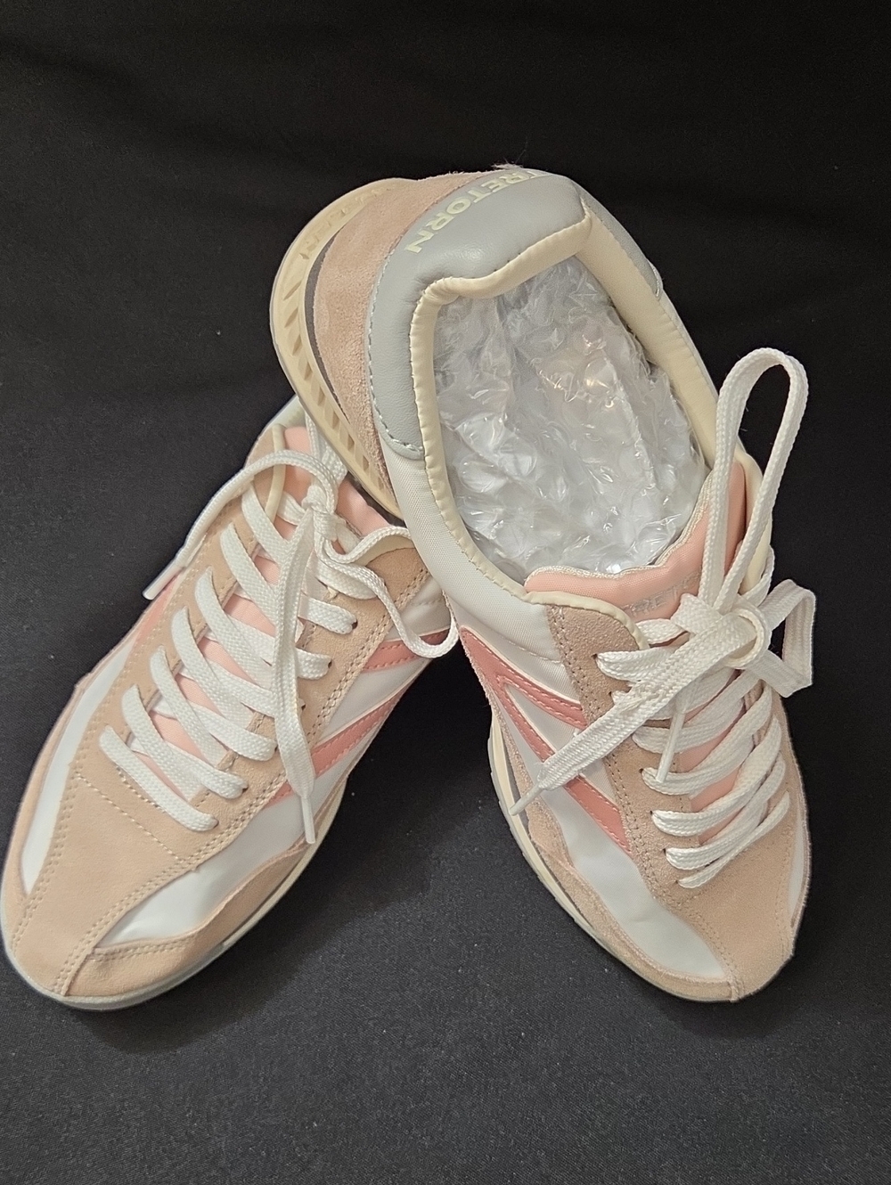 Tretorn Women's Pink and Cream Athletic Sneakers